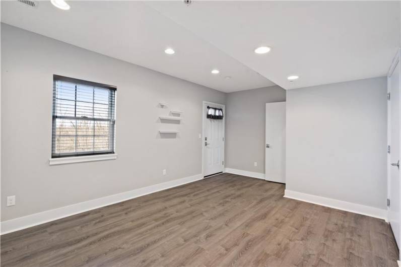 Lower level leads out to the back yard.