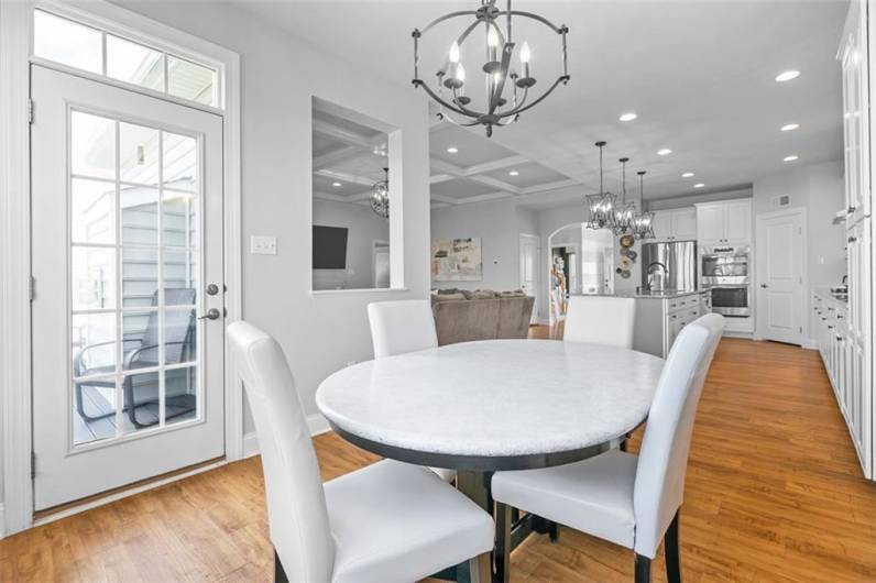 Access to the deck allows for easy outdoor dining and entertaining...