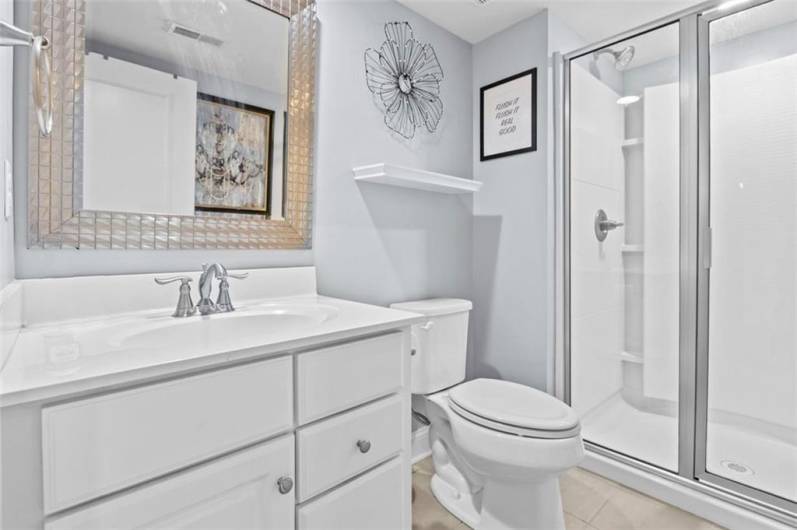 Lower level full bath...
