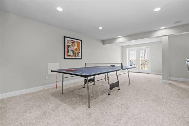 Walk-out access to the rear yard and patio...