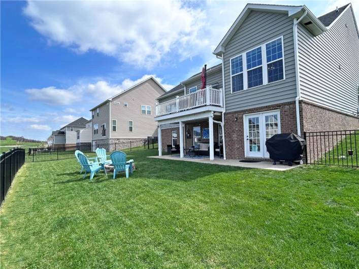 Great yard for a play set, a game of bocce and pet run!