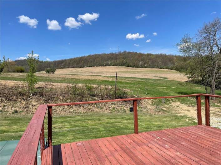 Looking out at 3 acres!