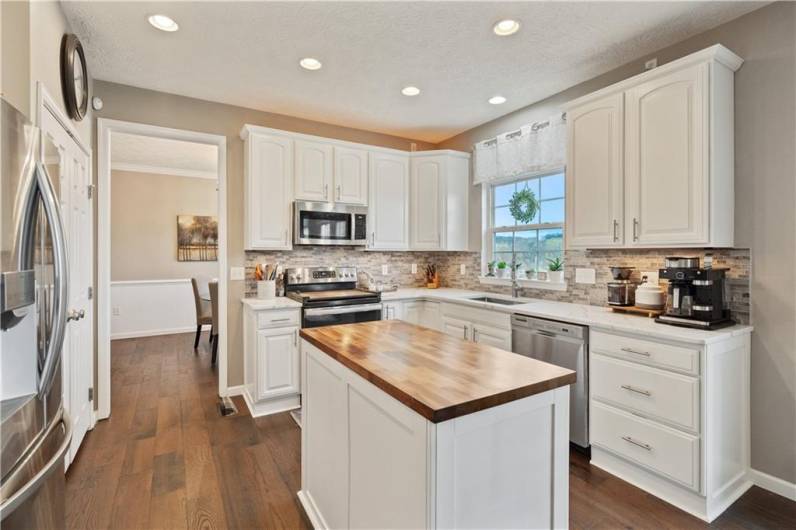 Butcher block island...