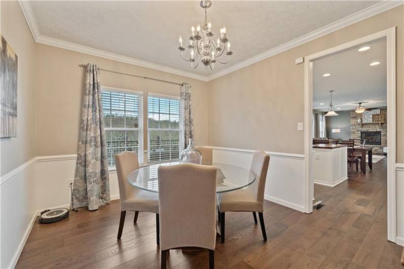 Located just off the kitchen you can see from here to the living room!!
