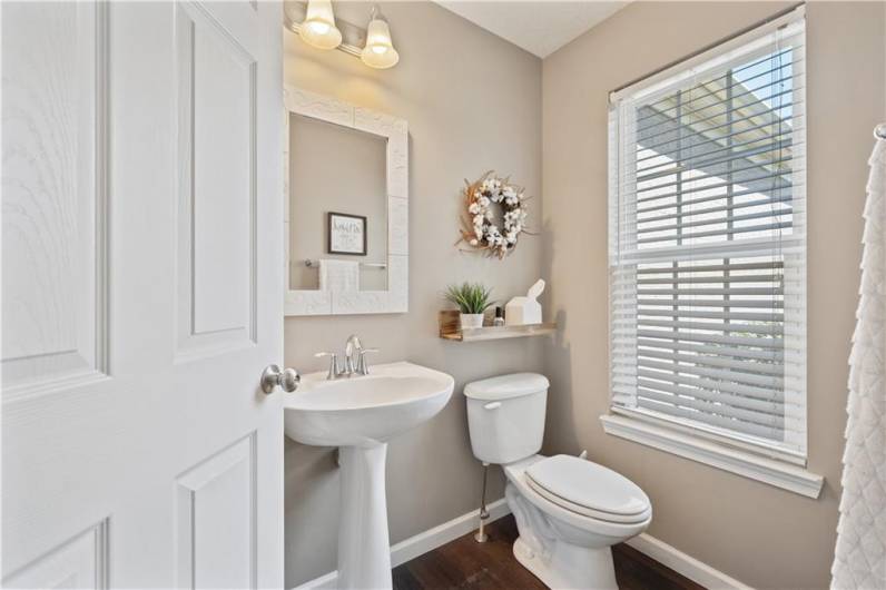 A half bath completes the main floor