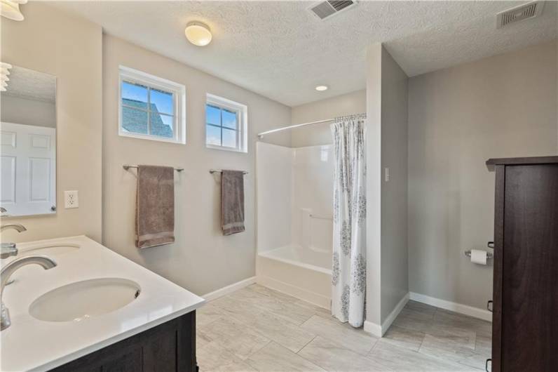This updated bathroom...