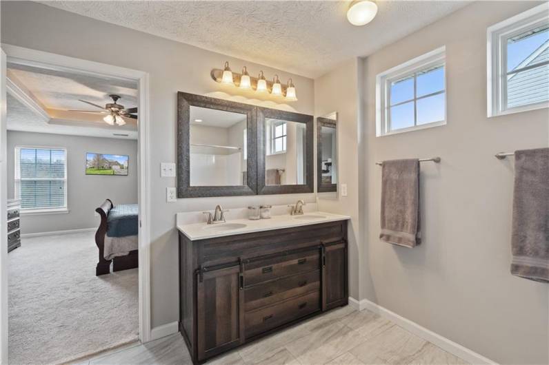 Cool double vanity...