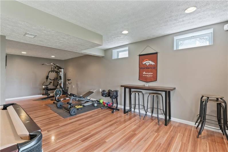 This finished basement is awesome...