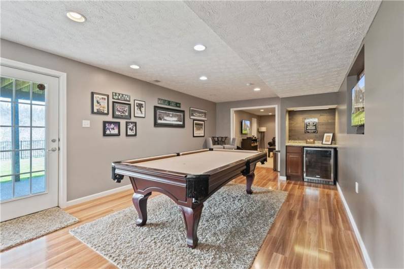 Mini bar area, walkout to a patio...