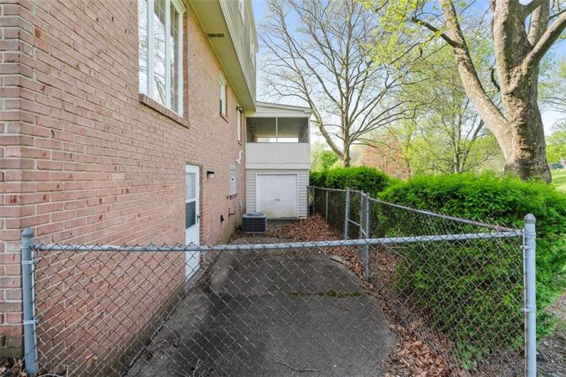 Built In Shed Under Screened-in Porch