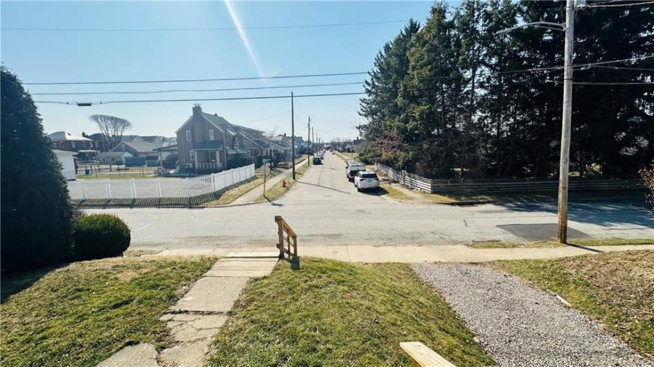 Looking out to Fairmont Street from front porch.