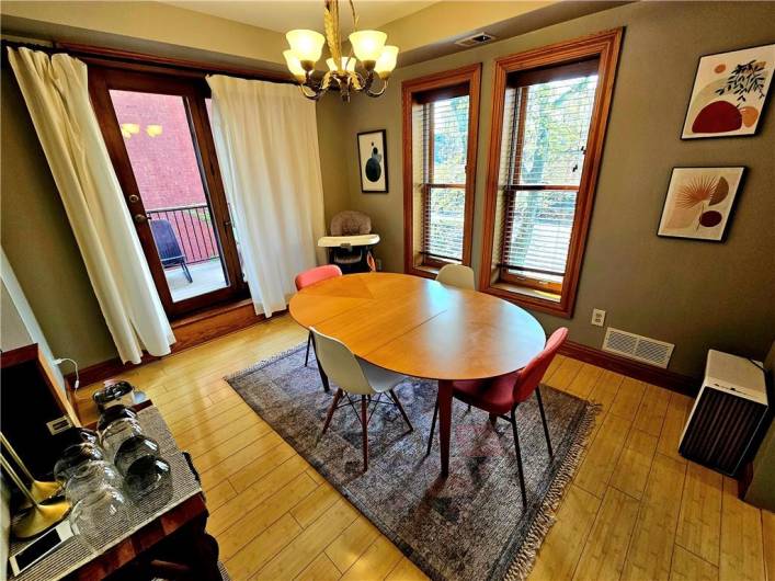 Enjoy sit down dinners in the dining. Located just off the kitchen and patio area.