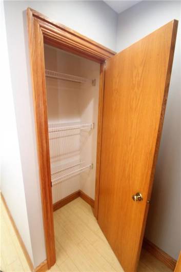 Storage Closet located at end of hallway