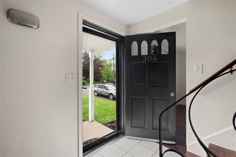 Enter into the home from the front