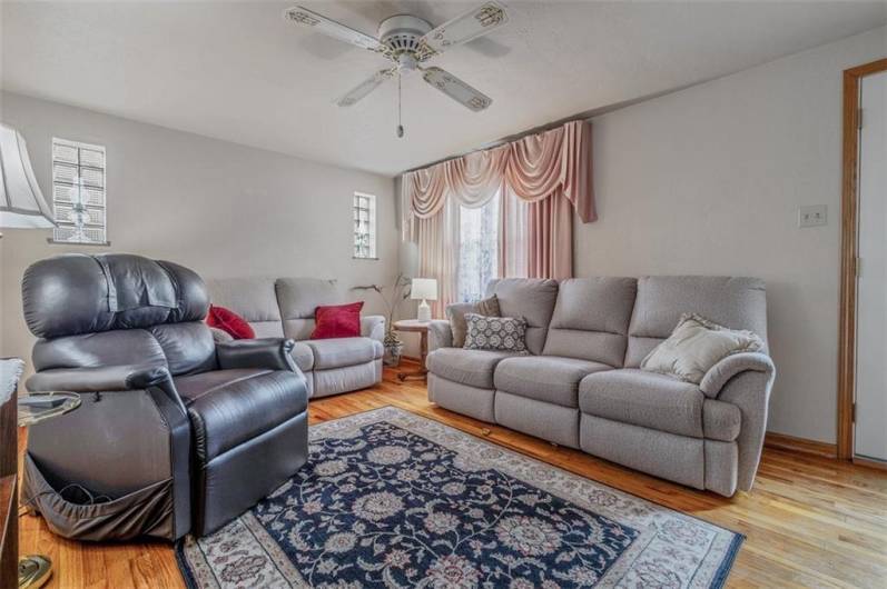 Living Room with hardwood floors