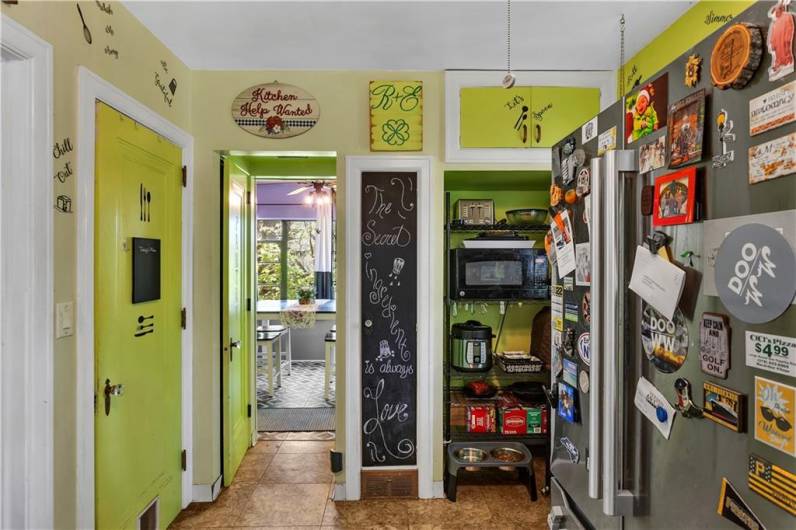 No lack of storage in this kitchen! TWO pantries!