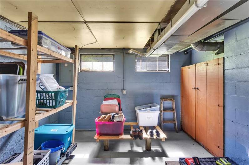 There's plenty of storage throughout - the basement is ideal to keep items out of the way...
