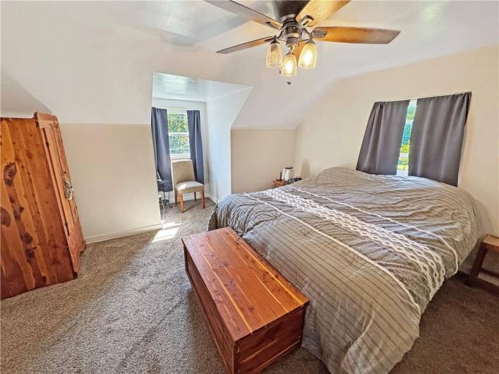 Master bedroom on the second floor.