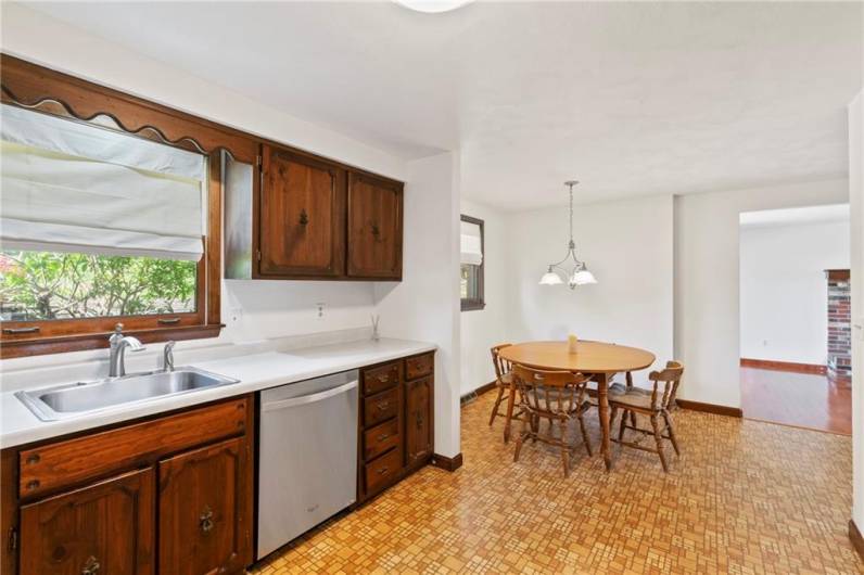 Eat in kitchen looking towards family room
