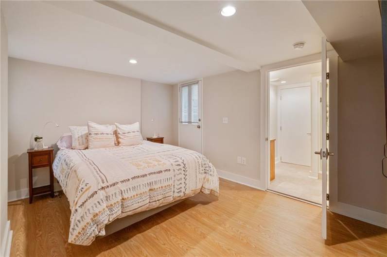 There's a guest bedroom with ensuite bath on the lower level.