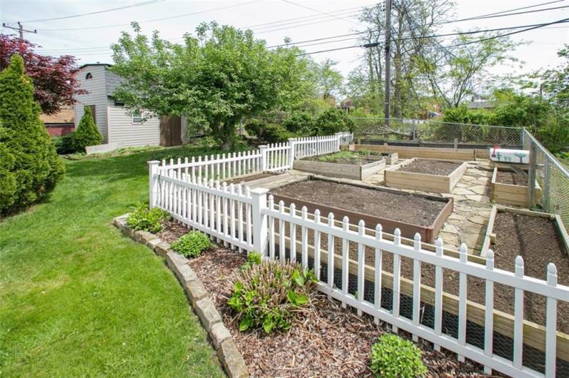 Fenced-In Raised Garden  Beds