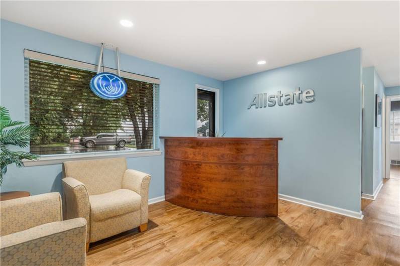 Main level reception area.