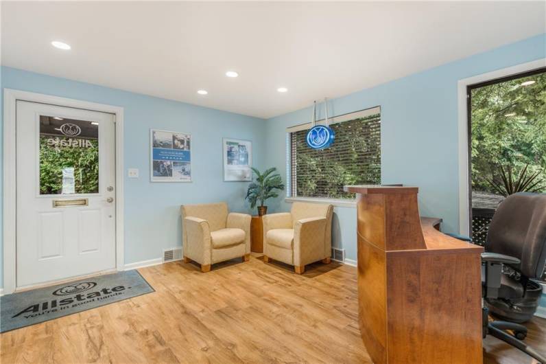 Main level reception area.