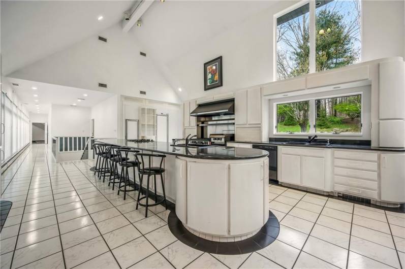 Unleash your inner chef in this well-equipped kitchen, offering abundant counter space and a sophisticated aesthetic.