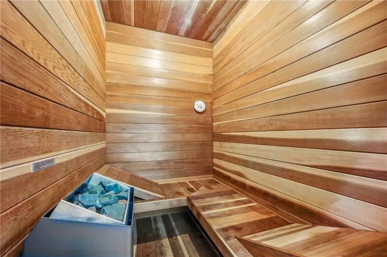 Escape and unwind in the warmth of your personal sauna, creating a spa-like experience within the comfort of home