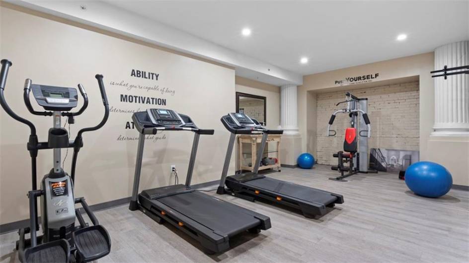 Gym located on Main Level of Building.
