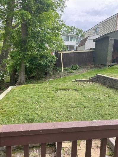 Yard beside driveway