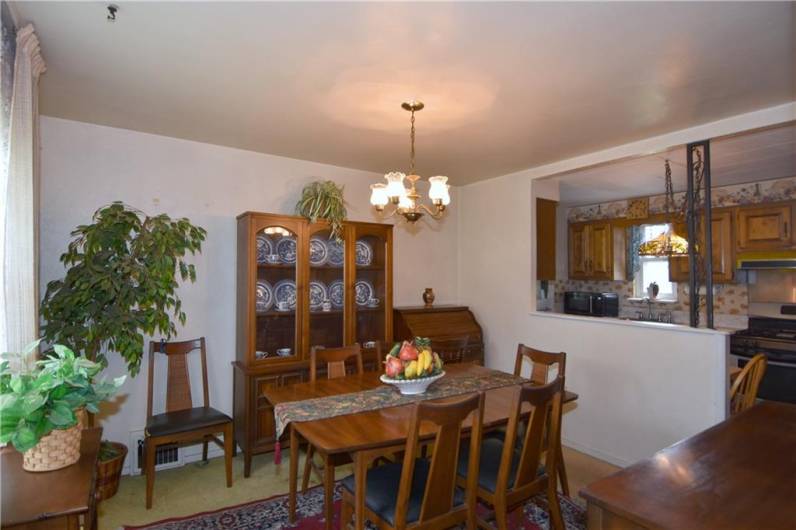 No need to be separated from family and friends while in the kitchen, nice open wall