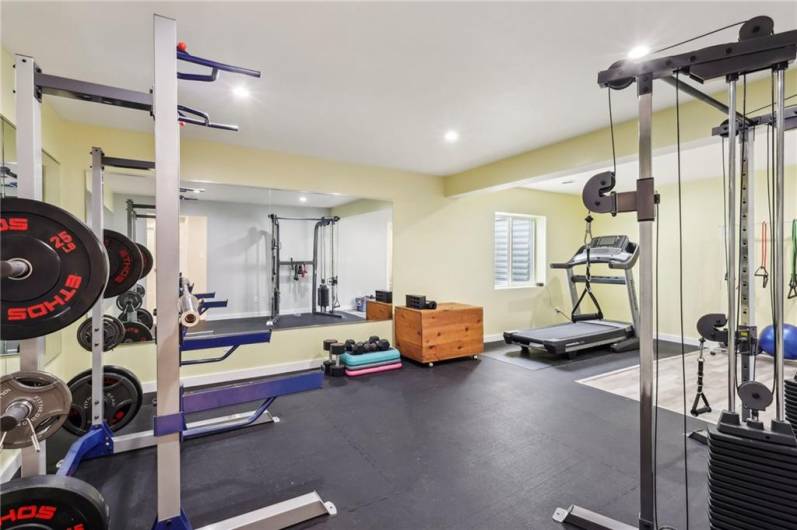 flex space used as a full blown gym!