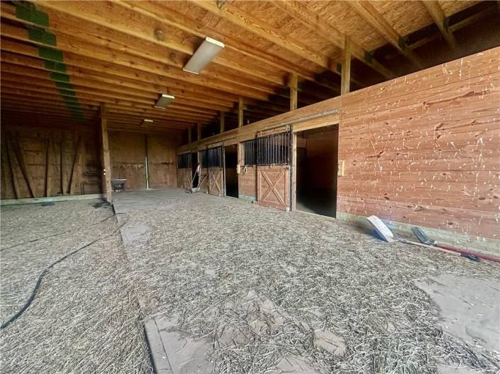 Large 2 story 3 stall horse barn/stable with running water and electric.