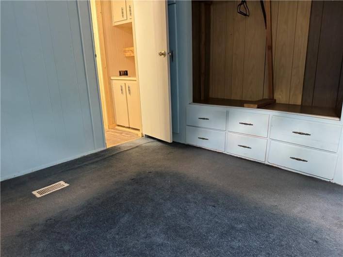 primary bedroom view 2 with built-ins