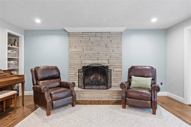 Wood burning fireplace for chilly nights
