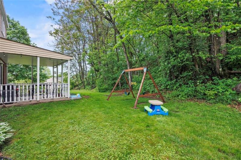 Swingset stays if desired.