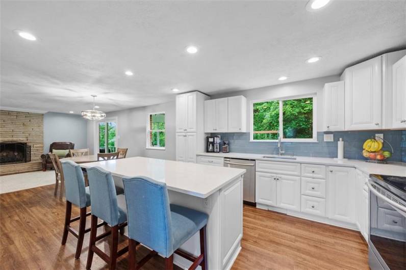 Ahhh White kitchen happiness and open floor plan