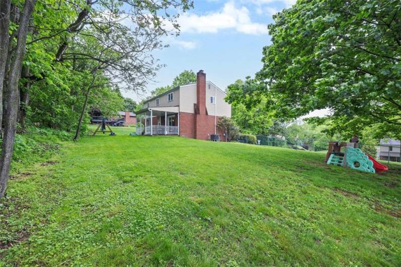 HUGE useable yard