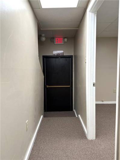 Hallway to Rear Exit - Large Conference Room to Right