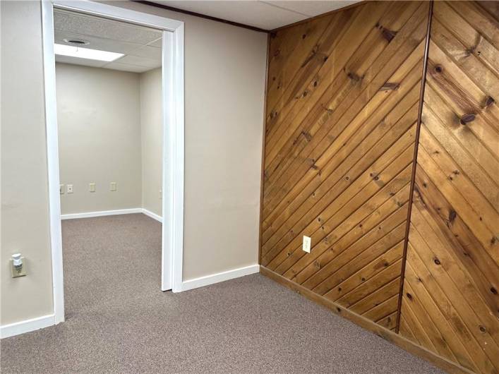 Main Floor, Rear Right Office off of the Conference/Meeting Room with Deco Wood Wall, 7'9