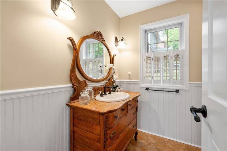 1/2 bath on main level