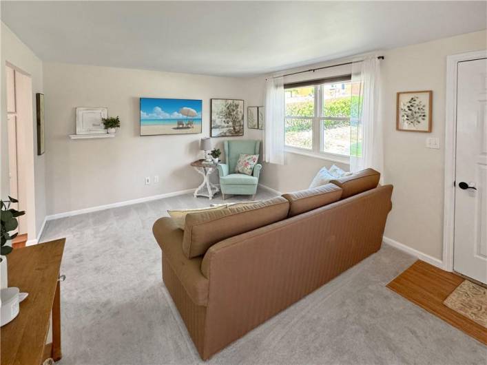 Neutral decor throughout.