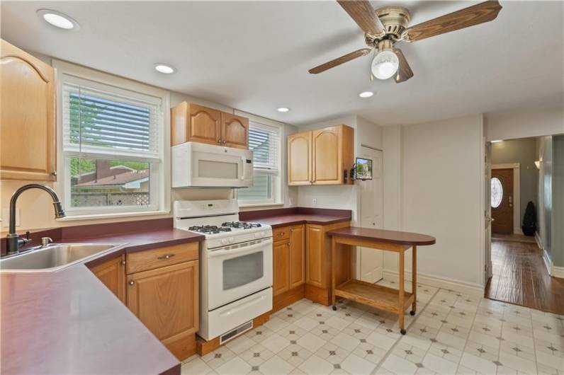 Lots of cabinets and counter space