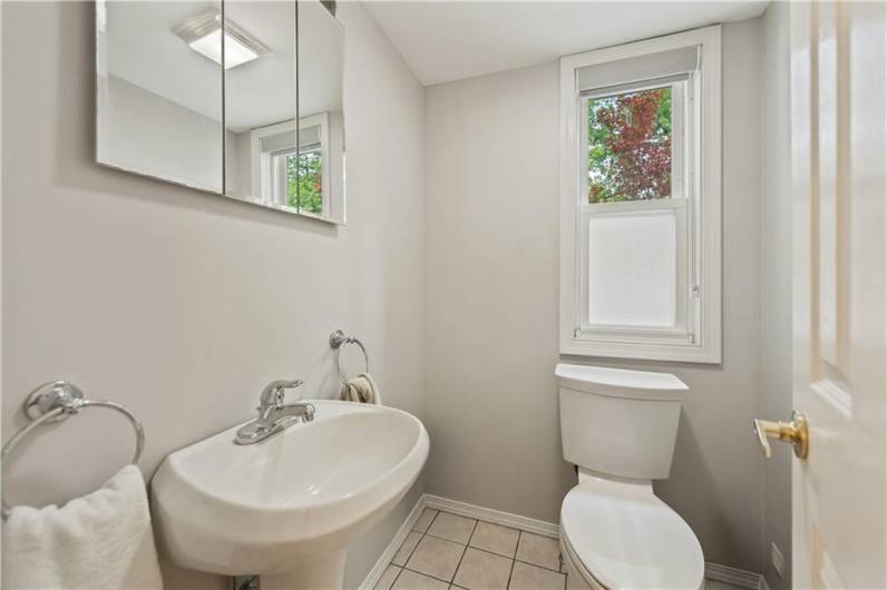 First floor powder room