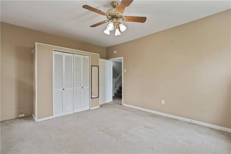 BR 2, ceiling fan, additional insulation in walls