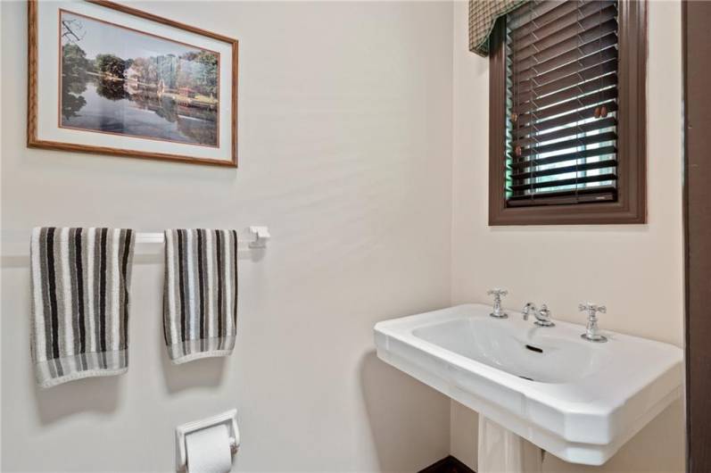 Half bath located off of family room.