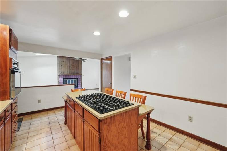 Kitchen Flows Into Living Room