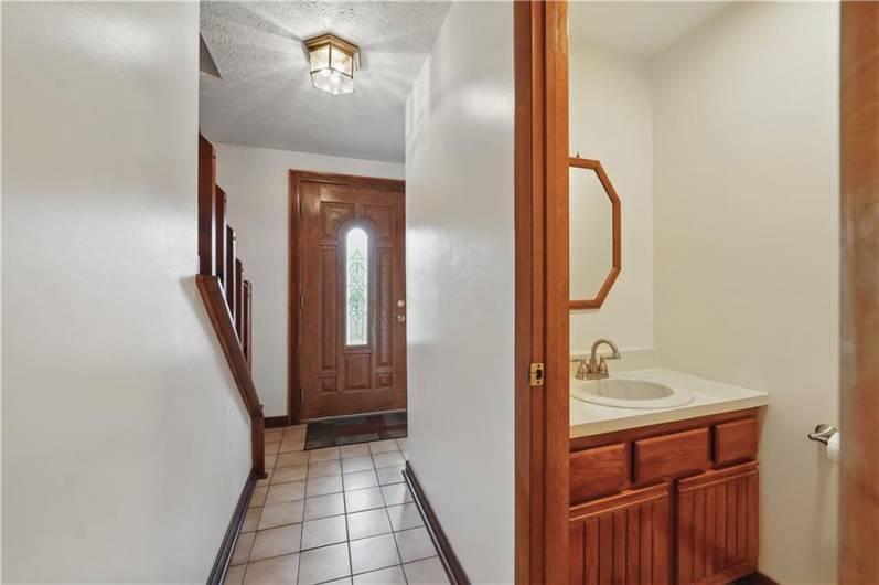 Powder Room Just Off The Kitchen