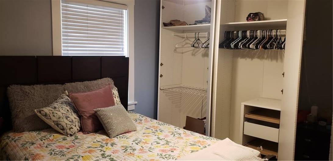 So much extra storage in MBR with this wardrobe in addition to closet.